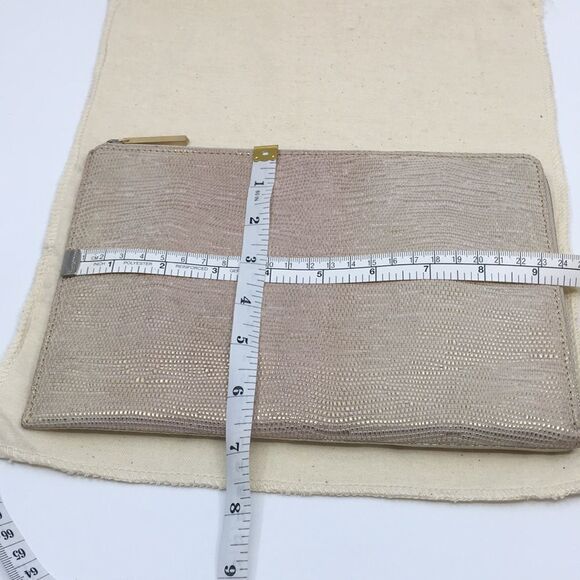 Eayrslee Leather Metallic Clutch Pouch with Dust Bag - Picture 15 of 16